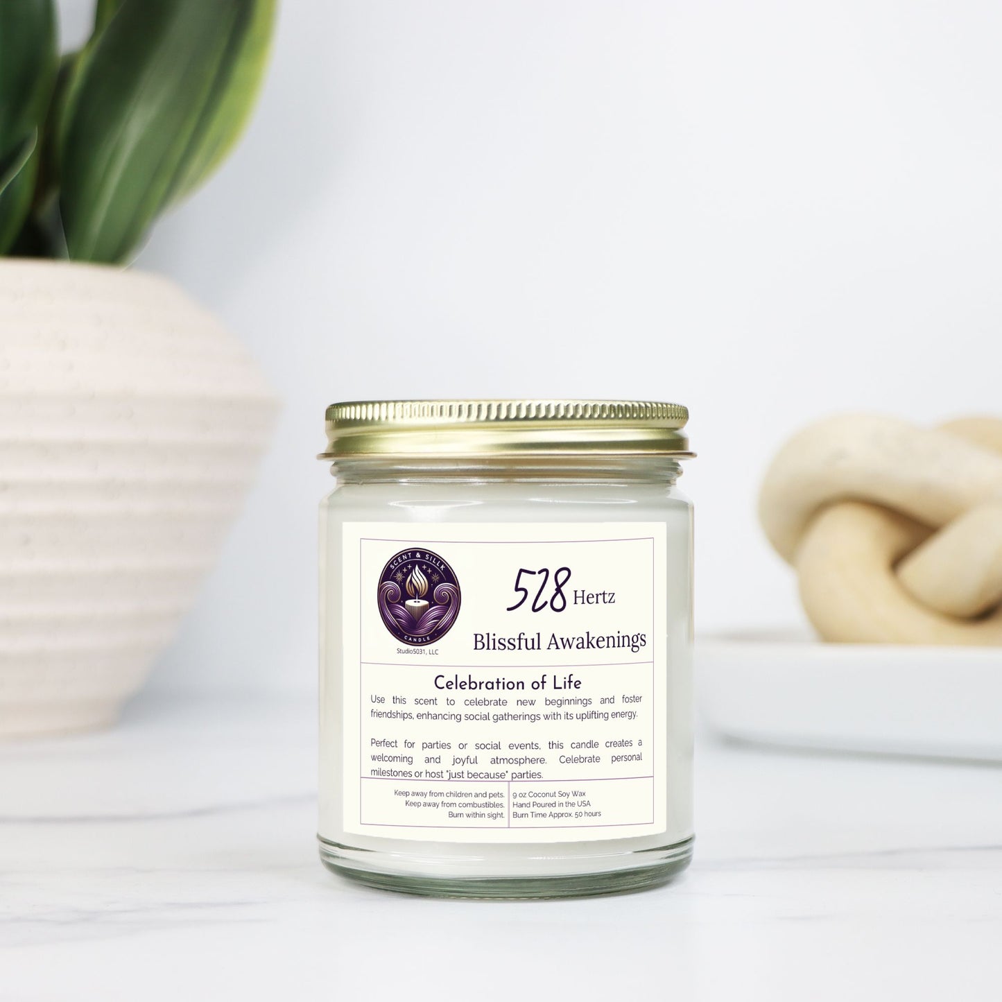 Blissful Awakenings: 528 Hz Manifestation Candle