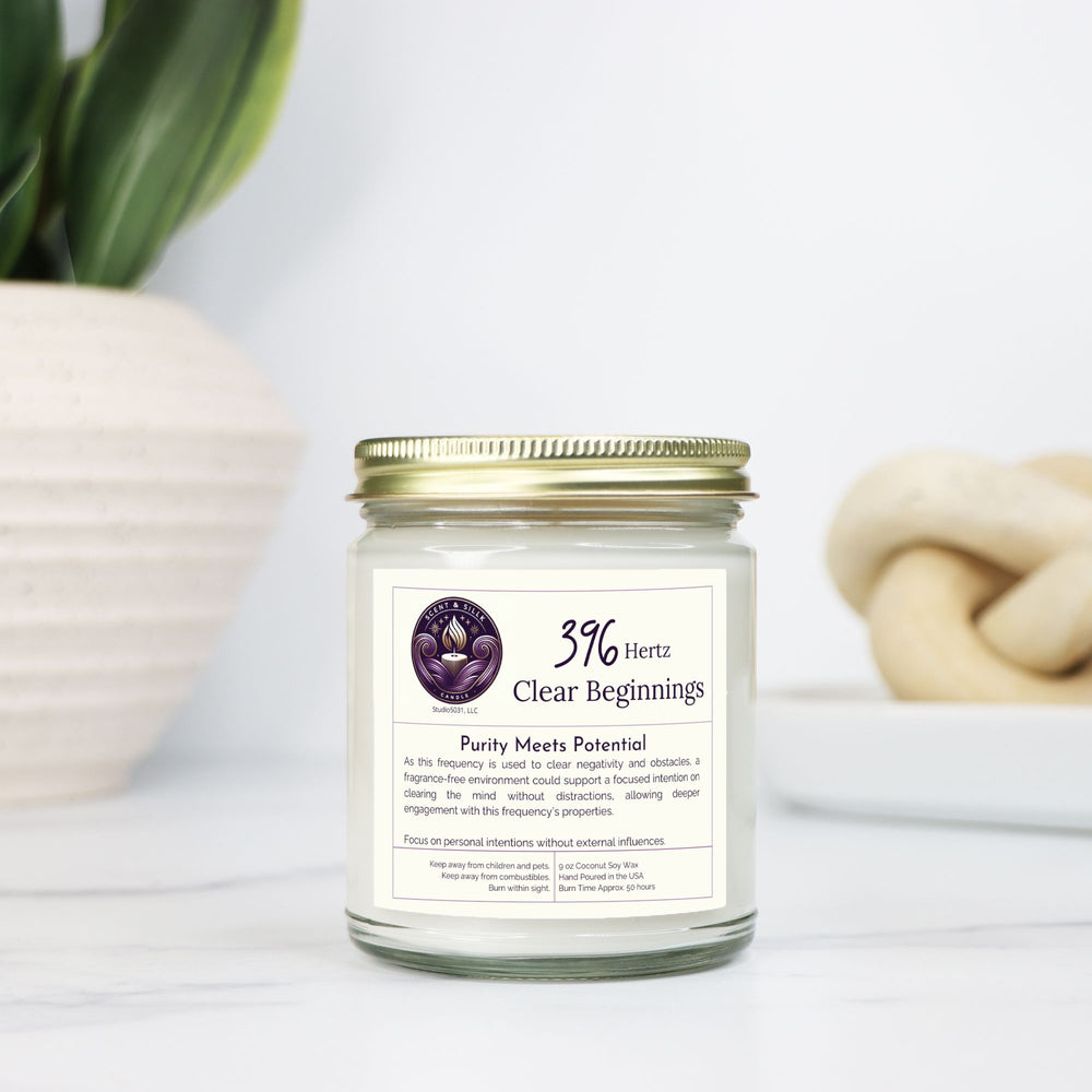 Clear Beginnings: 396 Hz Manifestation Candle